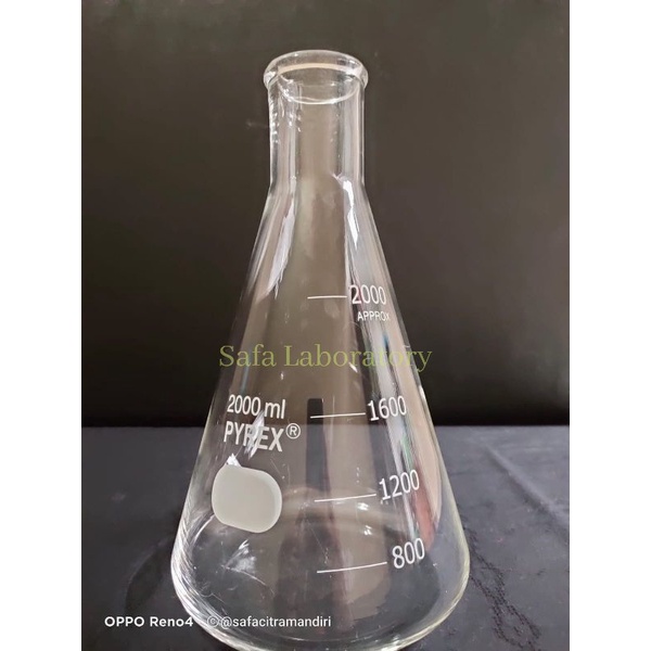 Erlenmeyer Flask 1000 ml Pyrex / Labu Erlenmeyer / Gelas Erlenmeyer
