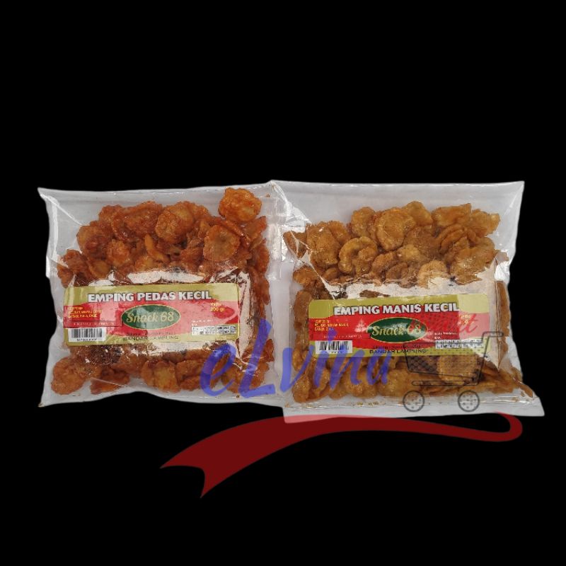 

Emping Pedas Manis Kecil Snack 68 Aneka Asli Lampung 200 gr / Kemasan Kecil 200gr