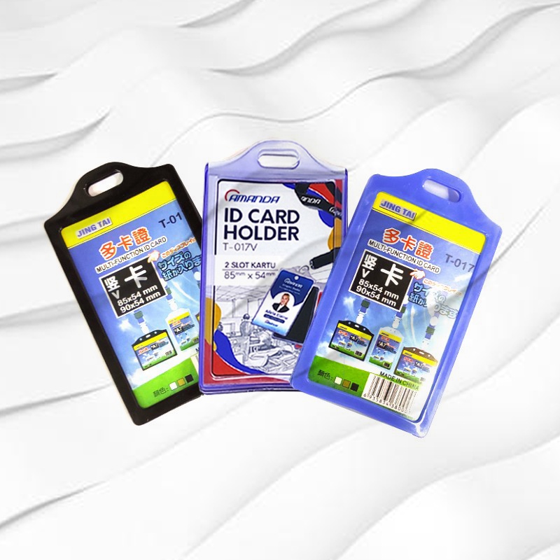 

Tempat kartu ID Card karet 2 Slot ID Card Holder name Card Holder Jing tai