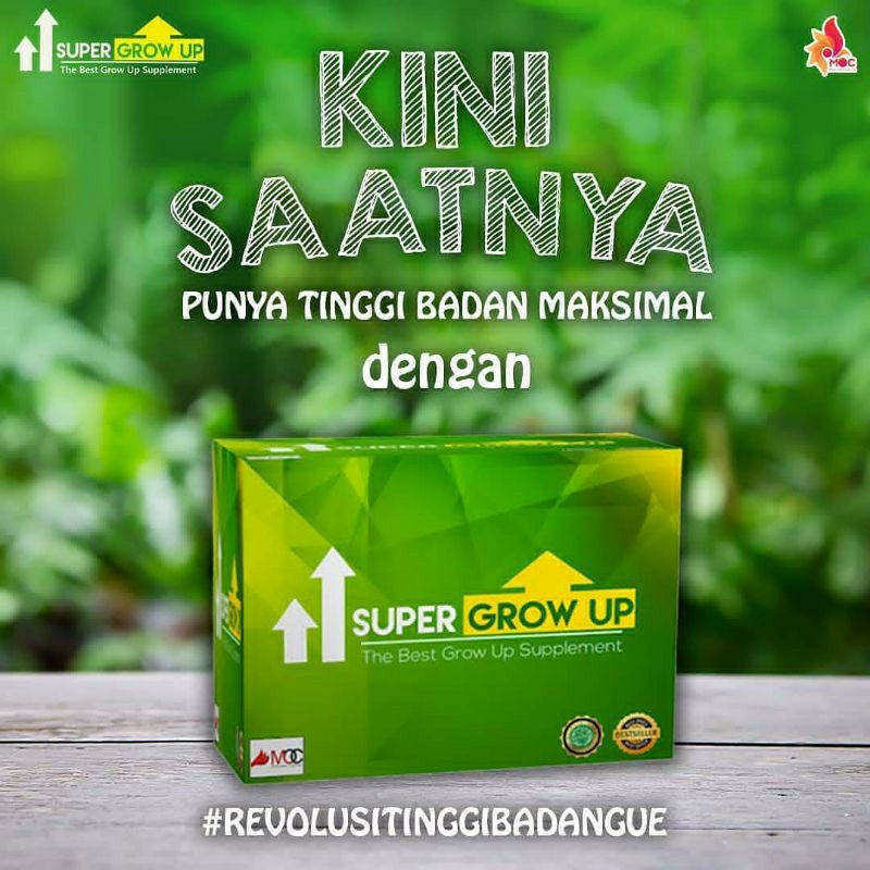 

SUPER GROW UP ORIGINAL|| PENINGGI BADAN SUSU KALSIUM || ZINC SUPLEMEN HALAL ||