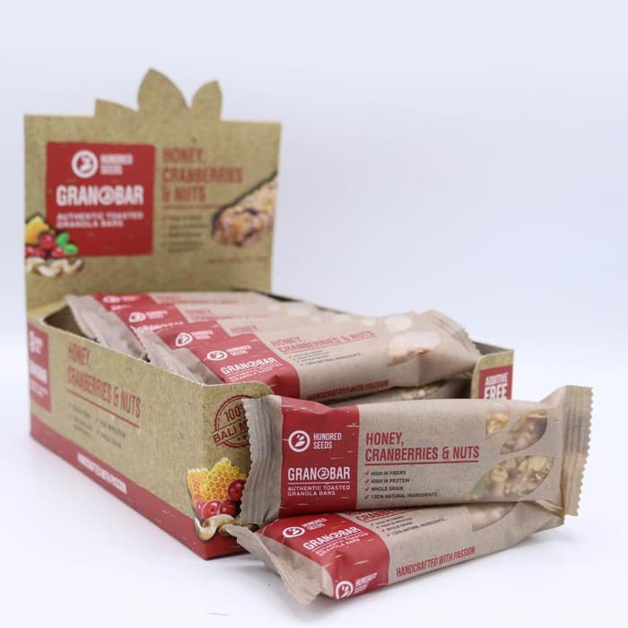 

Granobar "Honey, Cranberries, & Nuts" (16pcs Box) - Snack Diet Cemilan Sehat