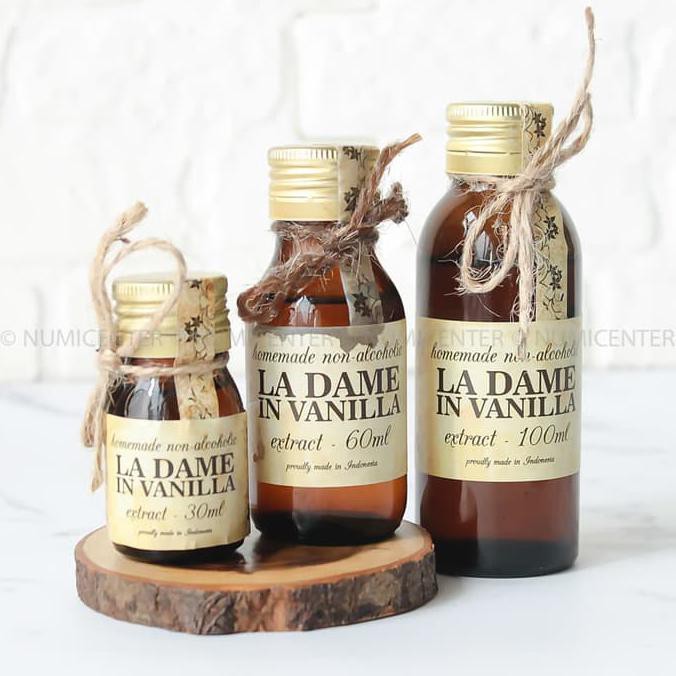 

Toko-Bahan-Kue- 30Ml Vanilla Extract Non Alcohol Halal Mui - La Dame In Vanilla -Terlengkap-