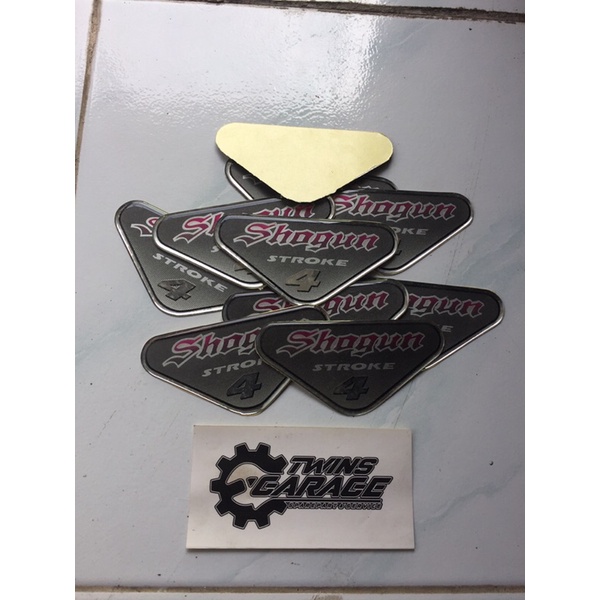 Emblem 4 Stroke Decal Sticker Panel Dada Depan Suzuki Shogun 110 Bagong Kebo Kembung LE Original SGP