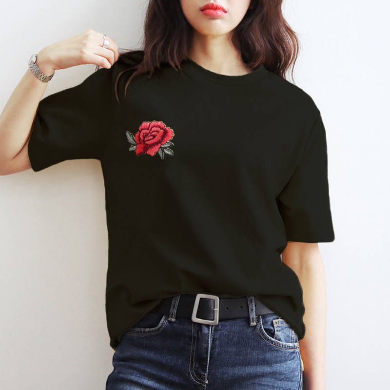  Kaos  T Shirt Model Longgar Lengan Pendek Round Neck Motif  