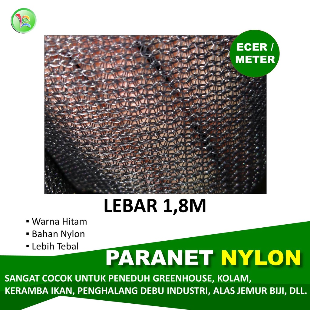 Paranet Nylon 75% 85% Meteran Anyaman Nylon Asli Tebal
