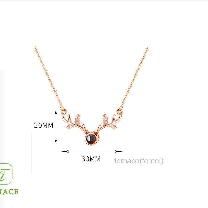 100% stainless steel baja titanium unicorn pendant kalung wanita berlian rantai klavikula