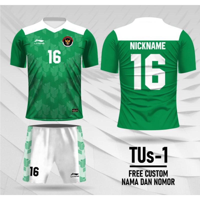Jual Jersey Timnas Indonesia lining Stelan kaos sepak bola sea games