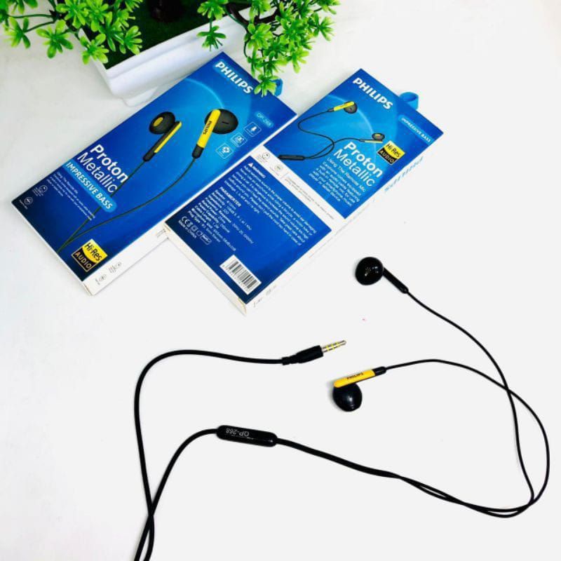 HEADSET / HANDSFREE PHILIPXX PH-268 super bass  + mic bisa buat telefon ya