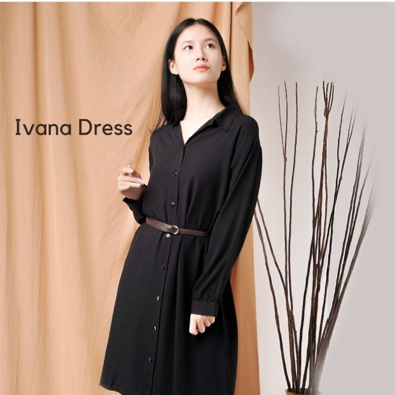 Ivana Casual Dress / Ivana Rayon Set Wanita / Midi Dress Busui