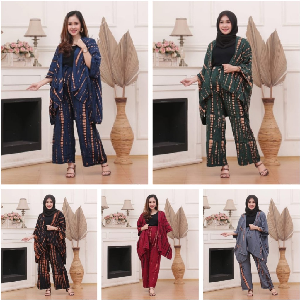 Setelan One Set Shibori Jumbo/Sibori Jumbo/TieDye Jumbo/Tie Dye Jumbo/Tie Dye Set-Setelan Wanita Kek