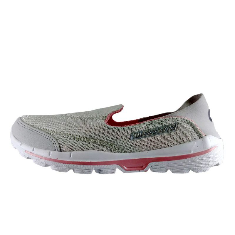 Sepatu Sneakers Slip On Cewek 910 Nineten KAWAI  Abu/Putih[PROMO]