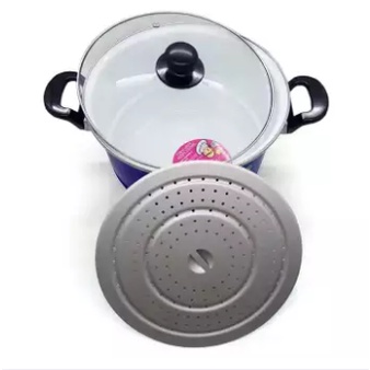 Panci Maspion Stock Pot Ceria ECO Steamer 26 cm + Tutup Kaca