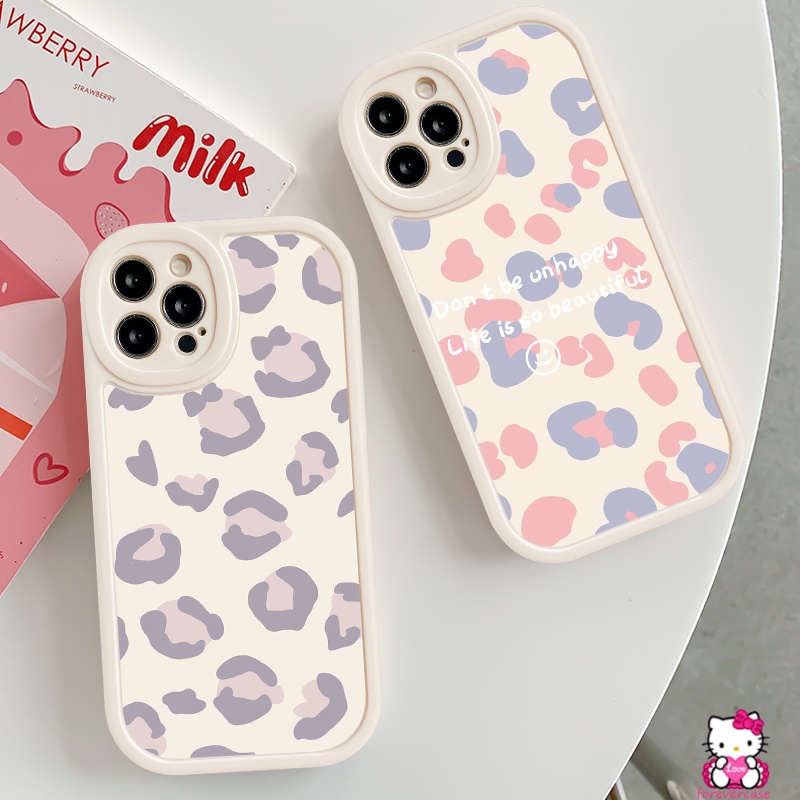 Soft Case TPU Motif Print Leopard Warna Ungu Untuk IPhone 8plus 11 7plus XR 11 12 13 Pro MAX 6 6s Plus X XS MAX 7 8 Plus SE 2020