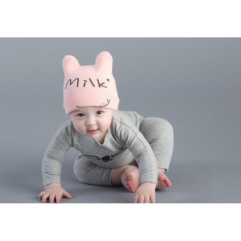 TSC - Topi Kupluk Rajut Bayi Telinga Milk/ Topi Kupluk Unisex /Kupluk Keren