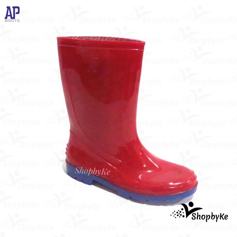 AP Boots Anak Tanggung 2001 Warna Merah dan Biru Glossy Mengkilap Size 34-39