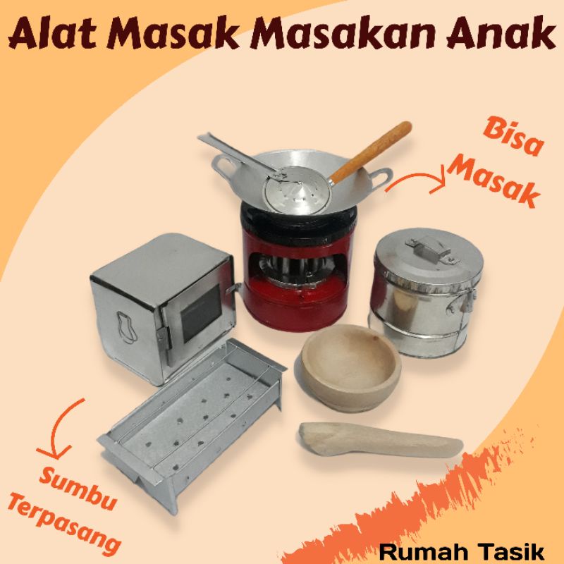 Kitchenset Mainan Masak Masakan Anak Tradisional Paket Hemat A