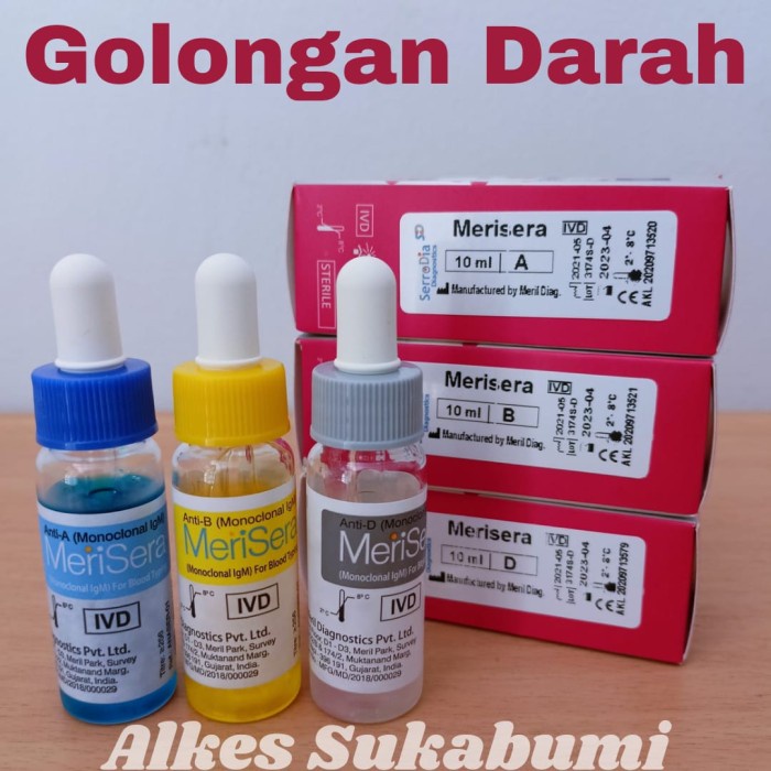 Jual Reagen Golongan Darah Per Vial Satuan Meril - Anti B | Shopee ...