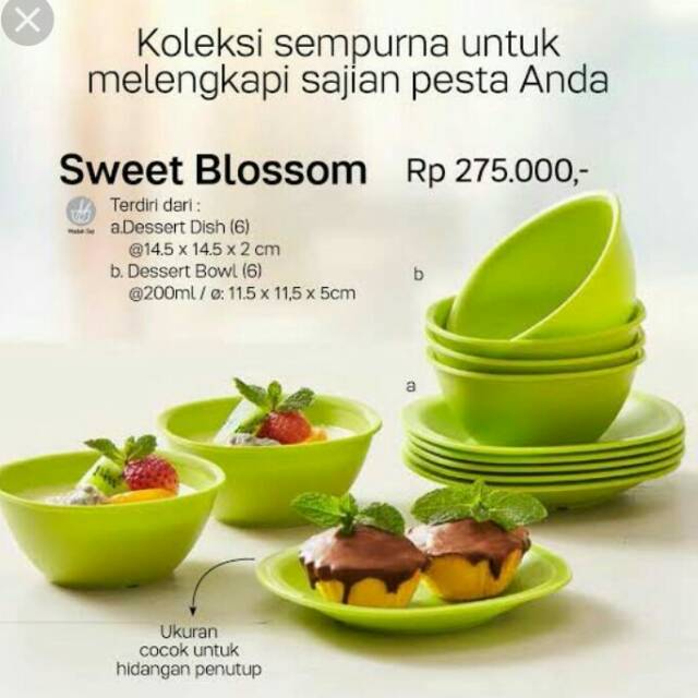 tupperware promo termurah Ori - Sweet Blossom Set free inner Box
