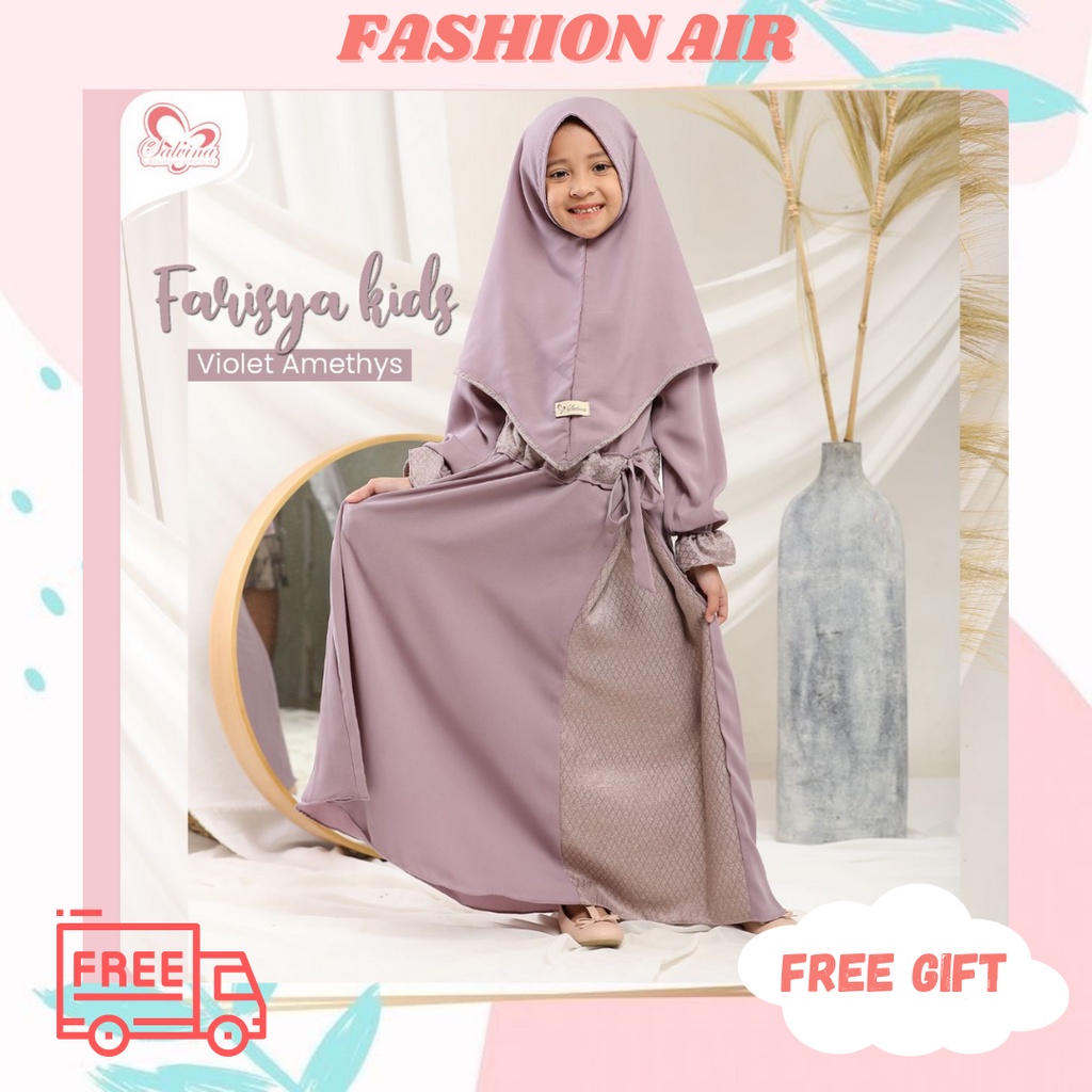 GAMIS ANAK SET BAHAN JASMINE TORINO ORIGINAL FARISYA KIDS by SALVINA