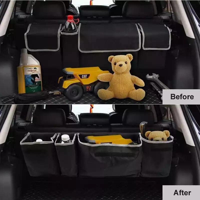 Tas bagasi tempat penyimpanan sepatu dalam mobil/car seat organizer penyimpan mainan anak dalam mobi