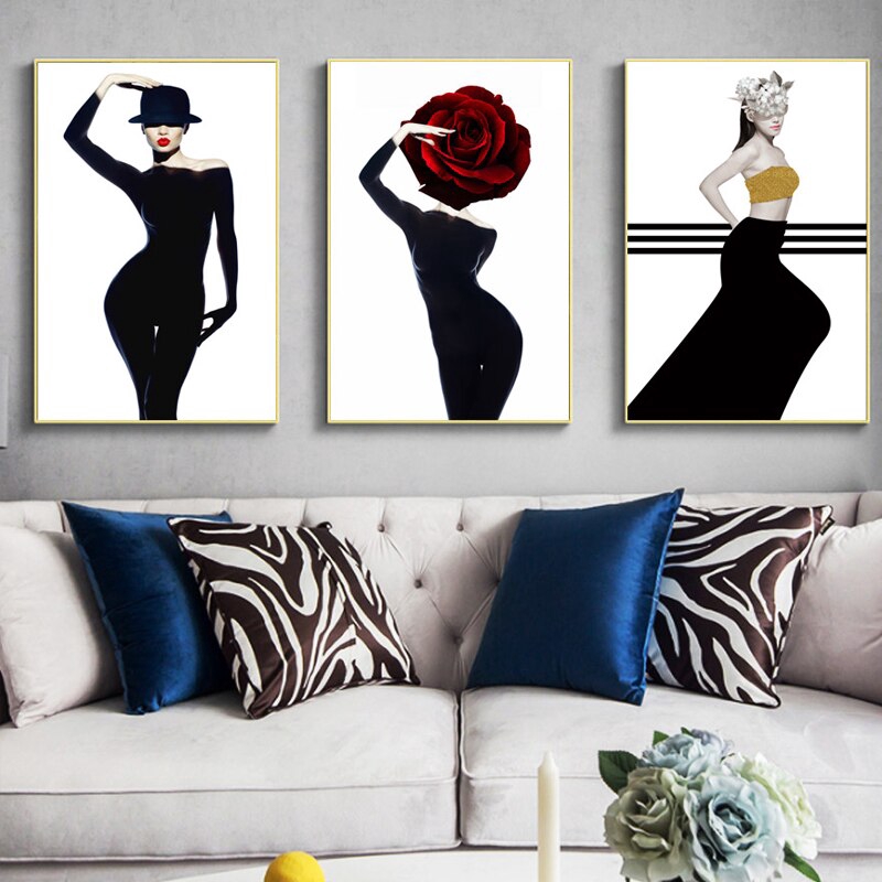 Modern Fashion Beauty Makeup Wall Art Canvas Prints Painting Pictures Poster Canvas For Girls Room Home Decoration No Framed Shopee Indonesia