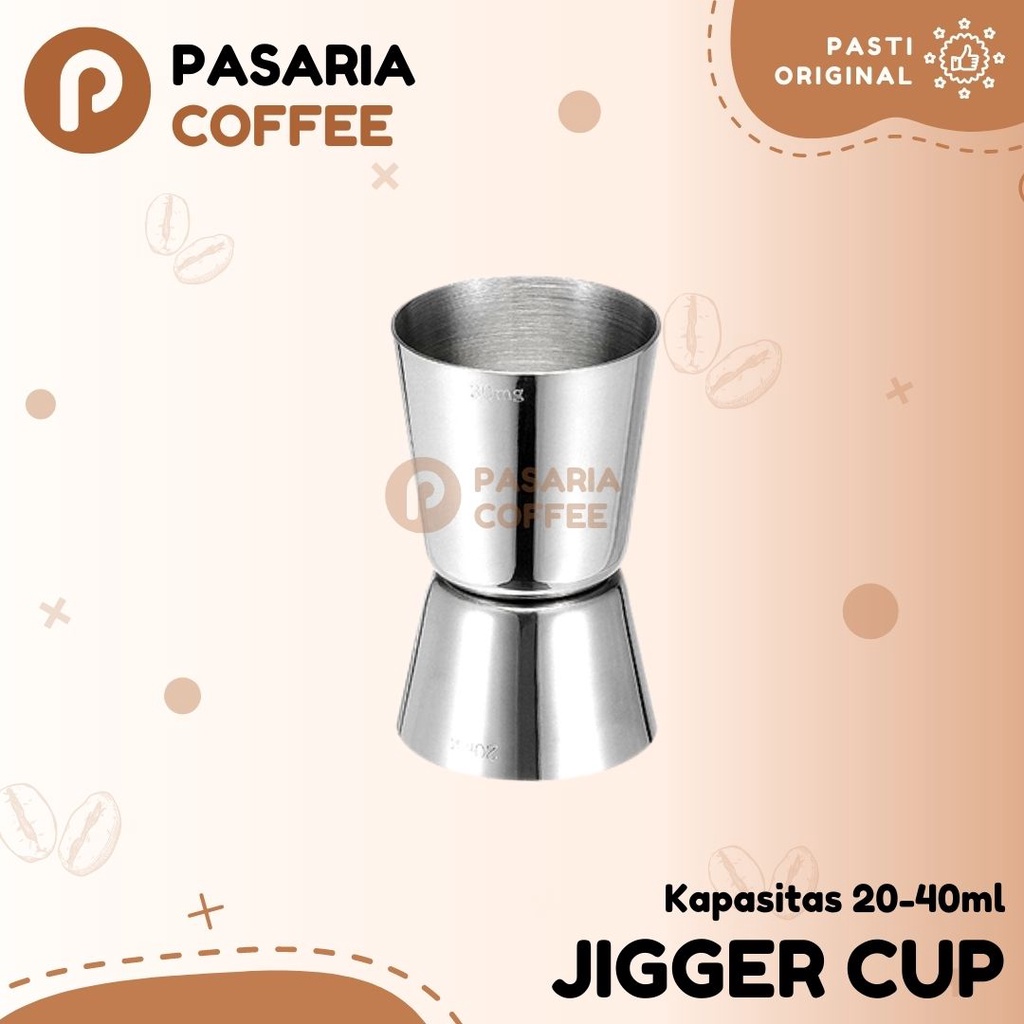 JIGGER MEASURE CUP 20ml/40ml/Gelas Takar/Penakar Sirup/Minuman Stainless