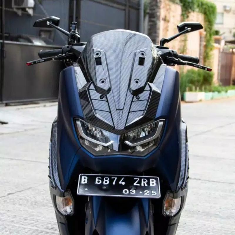 Variasi Yamaha ALL NEW NMAX 2020 Cover Tutup Bagian Depan Tameng NEW NMAX 2020 NEMO Carbon Terbaru