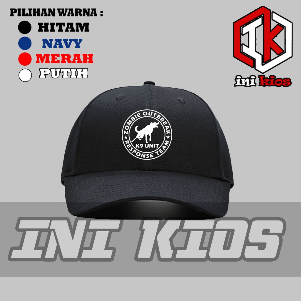 KEREN Topi BASEBALL K9 UNIT K9UNIT ZOMBIE OUTBREAK Distro Pria Wanita Polos MANTAP