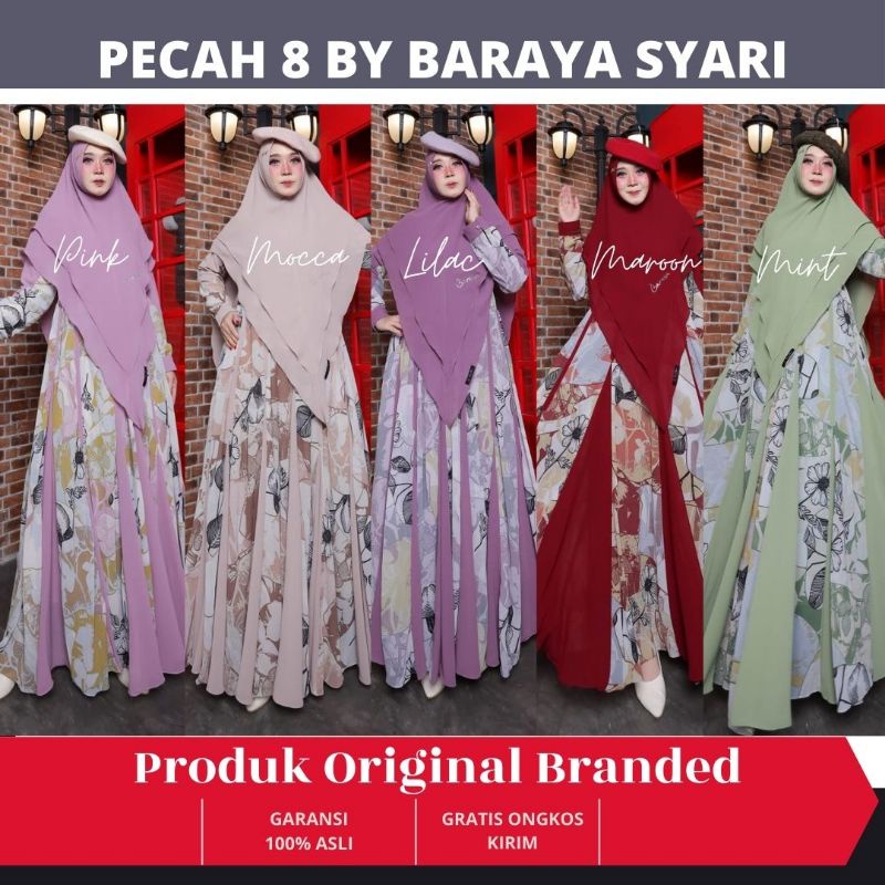 BARAYA SYARI PECAH 8 GAMIS BRANDED ORIGINAL BARAYA SYARI