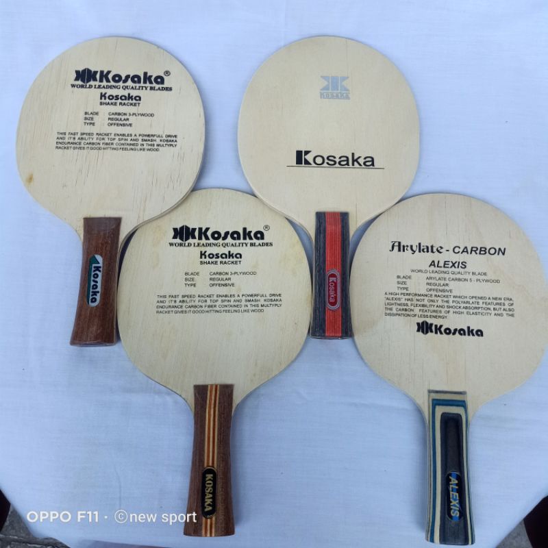 kayu bet tenis meja carbon/kayu pingpong carbon kosaka