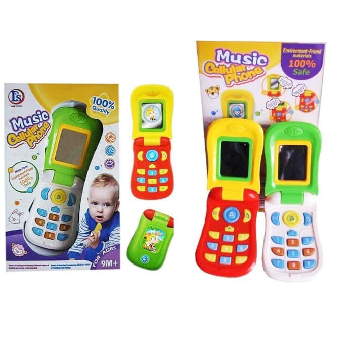 Mainan Anak Bayi Balita Edukasi Musik Suara Telephone Genggam  3 4 5 6 Bulan / CELLULER PHONE / Kado Hadiah Ulang tahun  Anak Balita Mainan Musik Handphone Telephone Unik