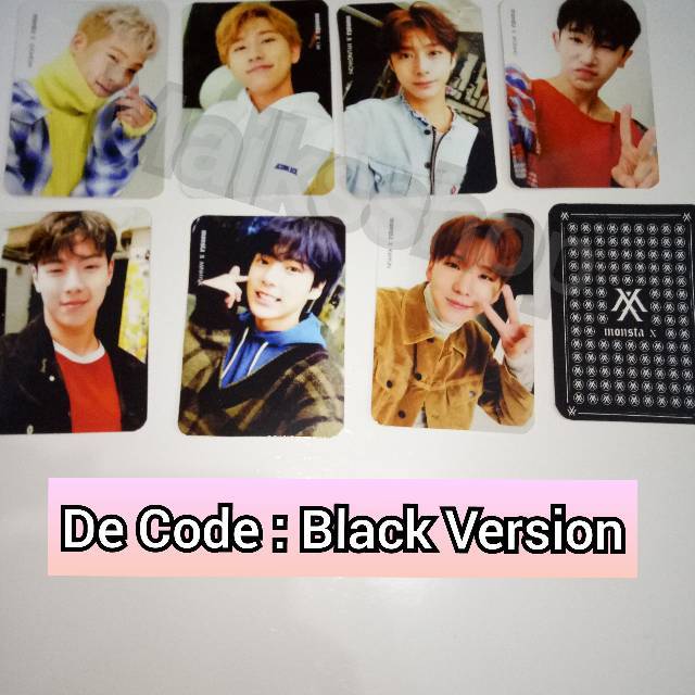 Monsta X De Code Photocard Kpop