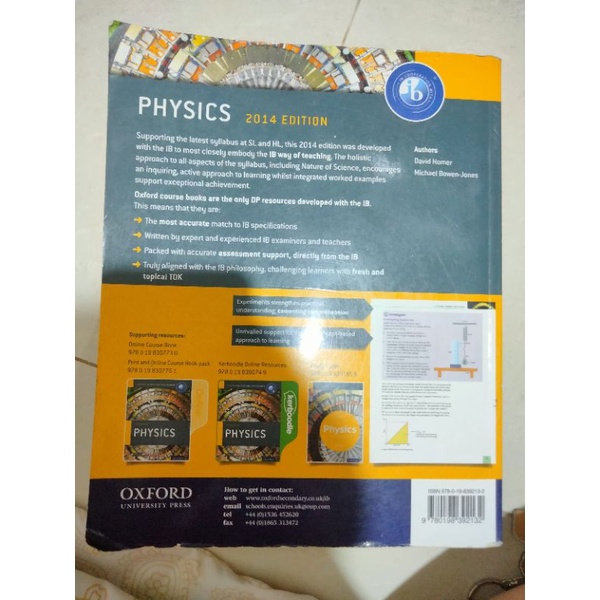 Buku Physics 2014 Edition by David Homer & Michael Comapnion. Oxford IB Diploma Programme