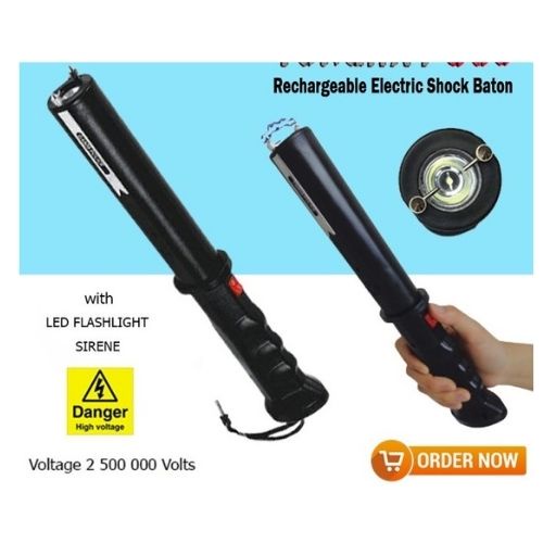 Self Defence Senter Tongkat Serbaguna Electric Shock Sirene M809 114140