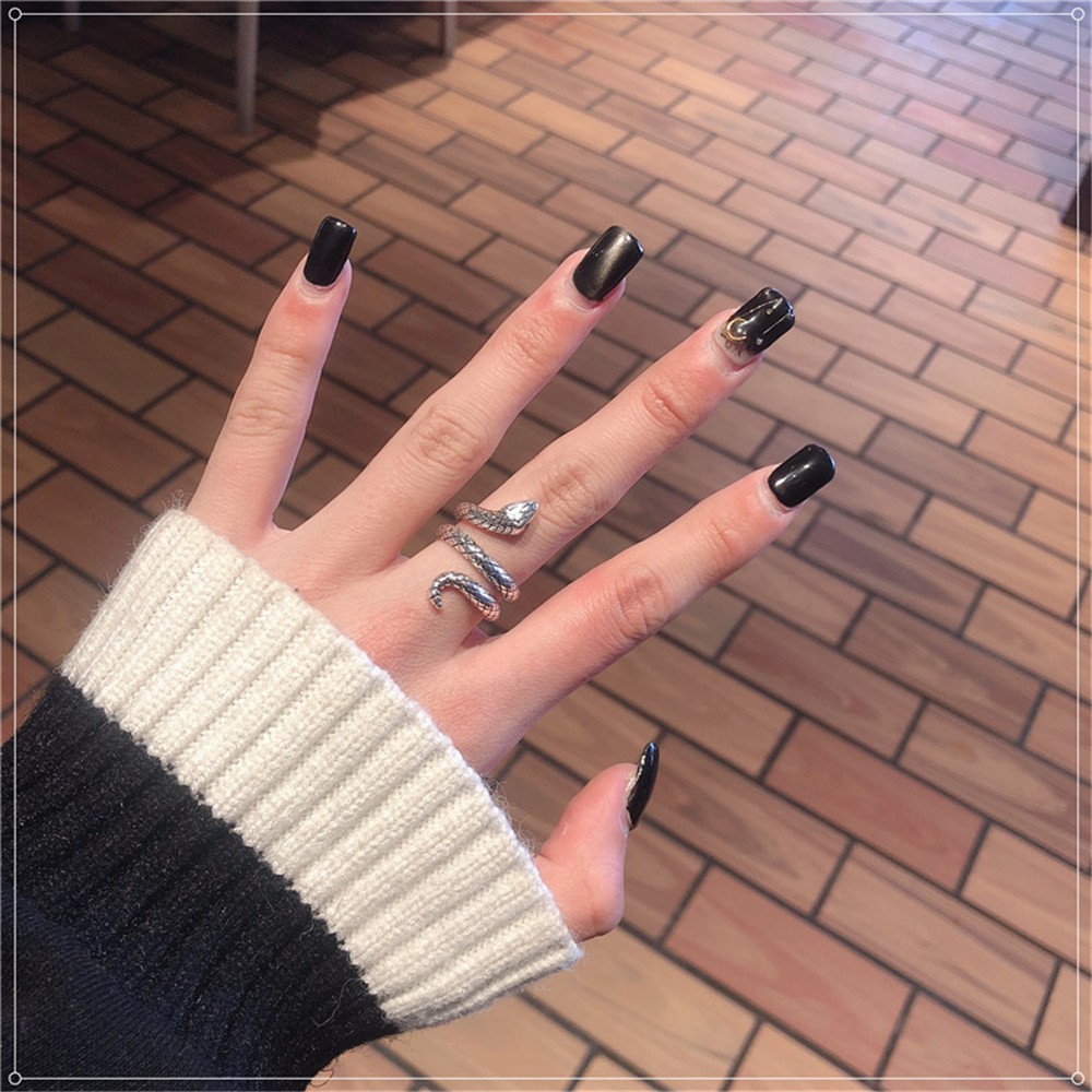 Fashion Women Punk Personality Ring Animal Snake Shape Ring Jewelry