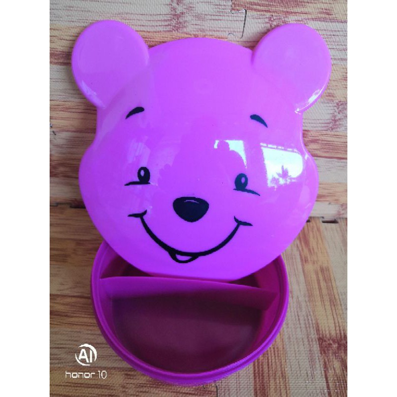 Tempat Makan karakter Teddy Bear Bekal anak/ Kotak Makan