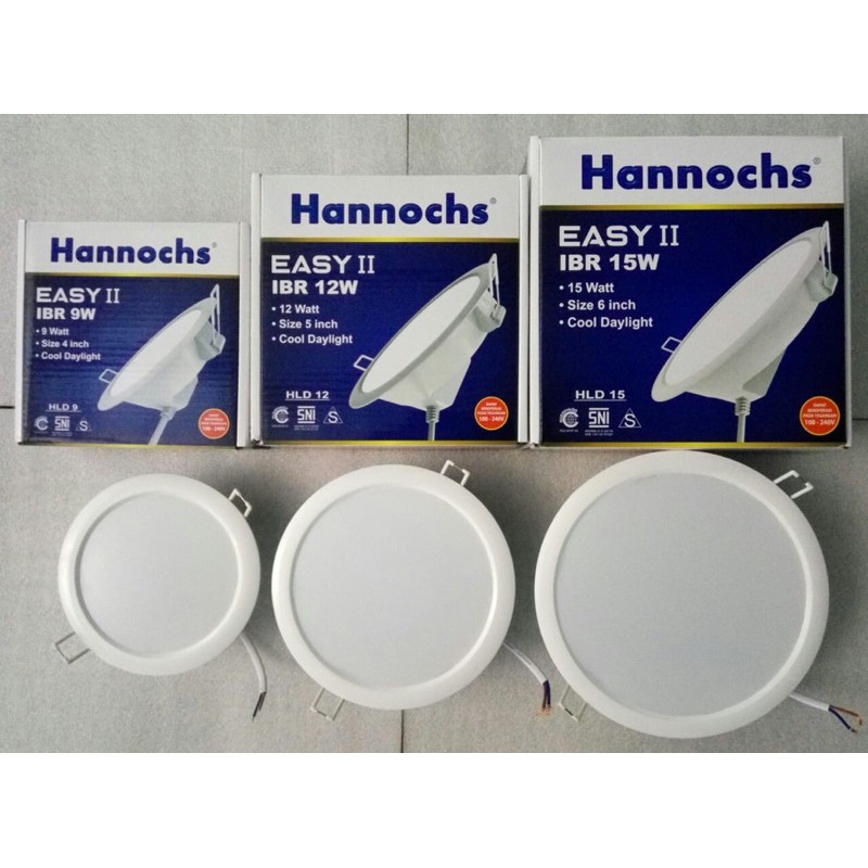 Jual Lampu Downlight LED Hannochs EASY 3w - 20w Bulat Indonesia|Shopee