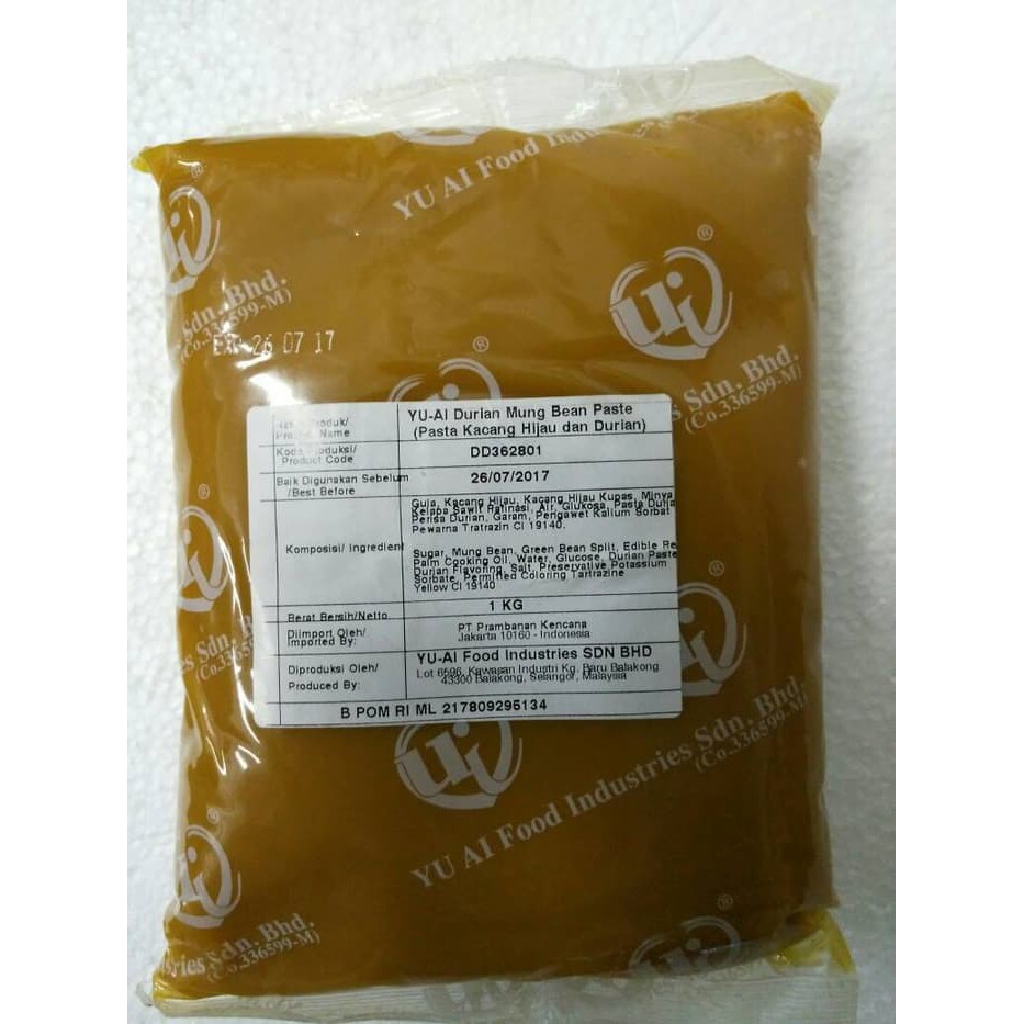 

Yu Ai Durian Filling / Isian Roti- pao- pia - 1 kg