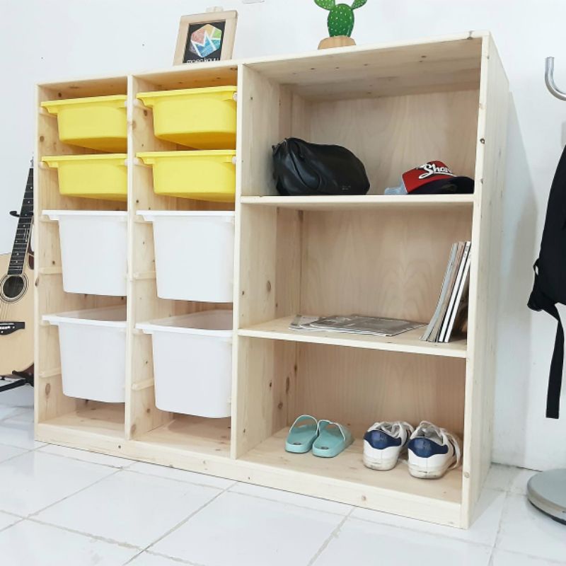 Rak trofast Montessori,rak mainan trofast,rak trofast kayu