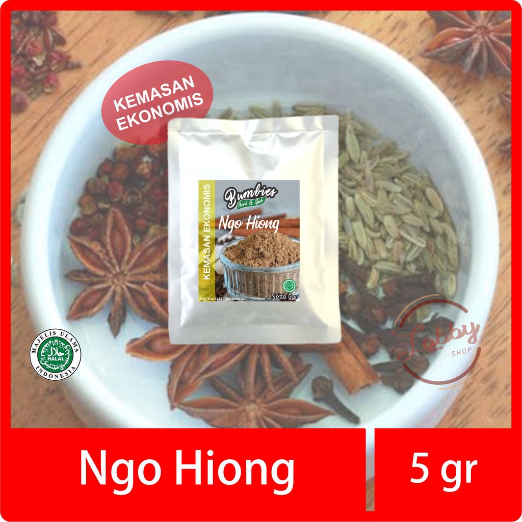 

Bubuk Ngohiong | Bumbu Ngohiong 5gram EKONOMIS Bumbies Product | Chinese Five Spices| Penyedap Rempah Rempah | Bumbu Instan
