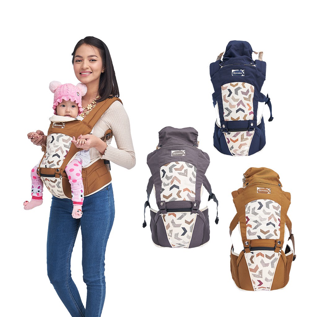 Gendongan Bayi Hipseat / Gendongan Depan / Gendongan Duduk Snobby 6 Posisi Artsy Series Saku Print TPG5841