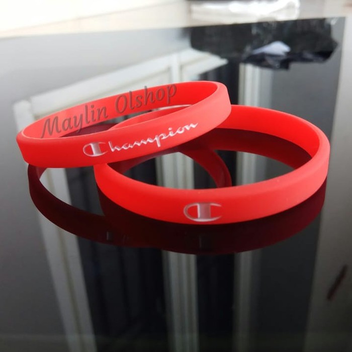 Gelang Karet Champion / Bracelet Rubber / Aksesoris Fashion