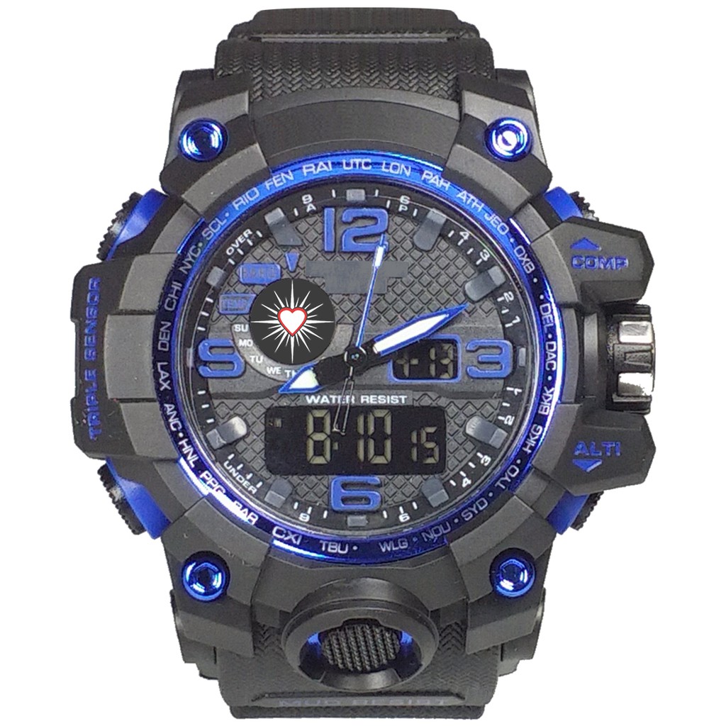 (Istimewa Bossque) PSHT Wacth - Jam PSHT Double Time List Biru (Exclusive)