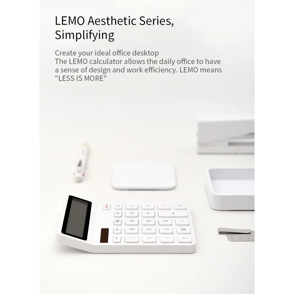 XIAOMI KACO LEMO Desk Electronic 12-Digits Calculator - K1412 - Kalkulator Meja 12 Digit dari Xiaomi