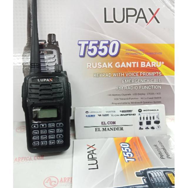 HT LUPAX T550 ORIGINAL VHF MURAH