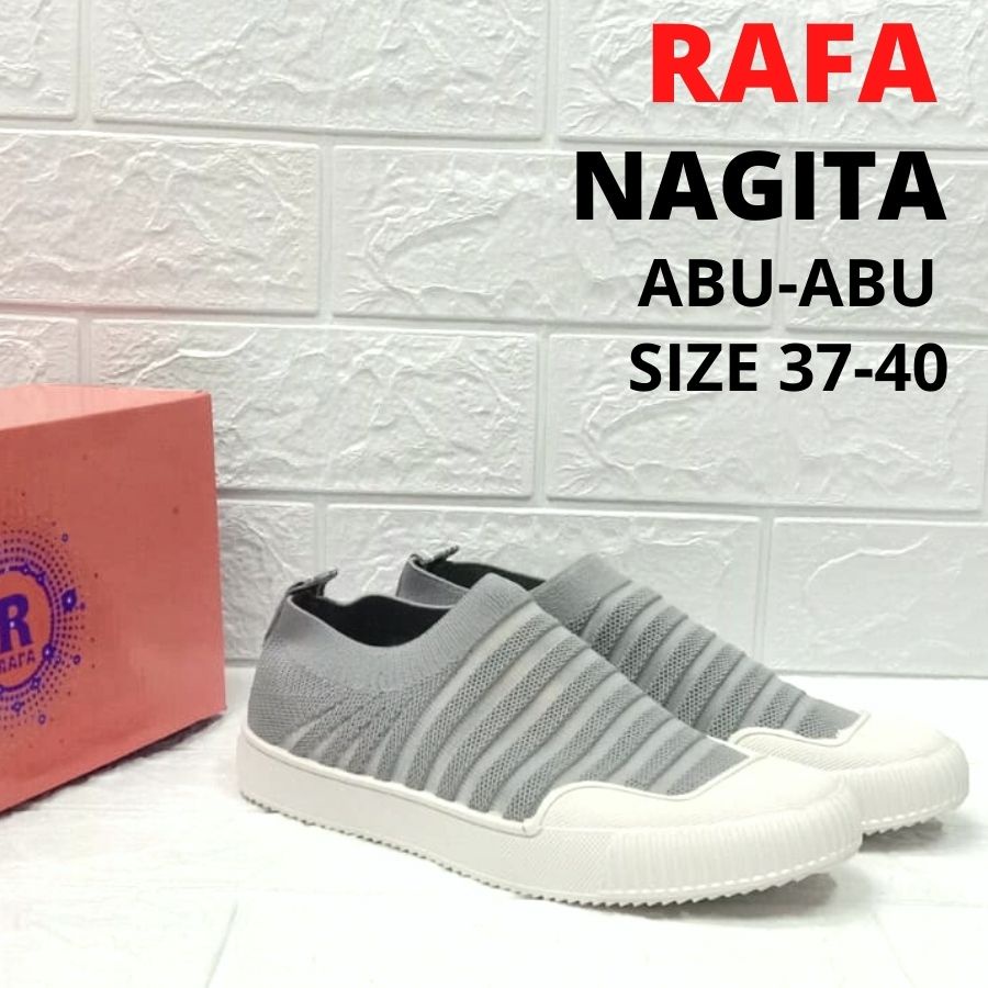 RAFA SEPATU WANITA IMPORT SEPATU FLAT KEKINIAN SEPATU KERJA SNEAKER JALAN-JALAN