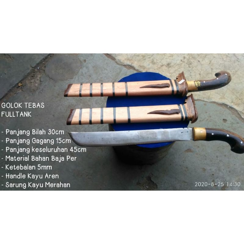 ASLI CIBATU Golok Cibatu, Golok Kerja, Golok Berkebun, Golok Belah Kelapa, Golok SKM Baja Per 49cm (