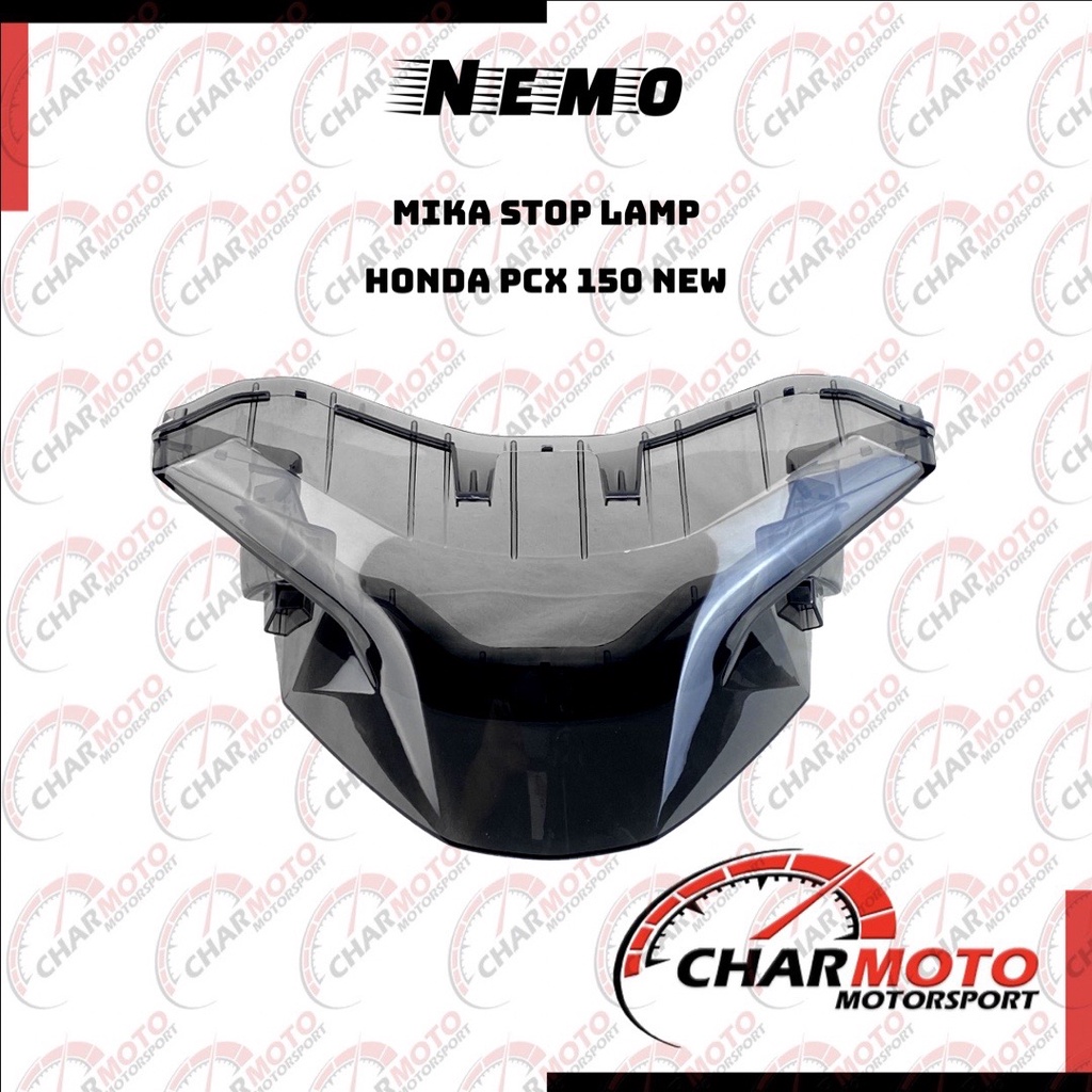 Mika Cover Stoplamp Honda PCX 150 New Lokal PNP Smoke Nemo / Tutup Lampu Stop / Stoplamp - Charmoto