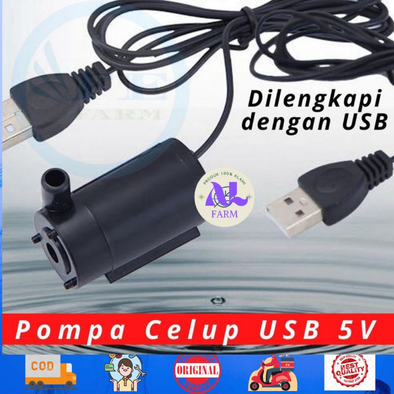POMPA DC USB 5V POMPA CELUP AQUARIUM ALFARM