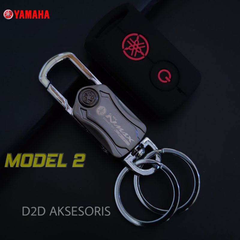 Gantungan kunci kulit remote keyless motor yamaha all new nmax-1